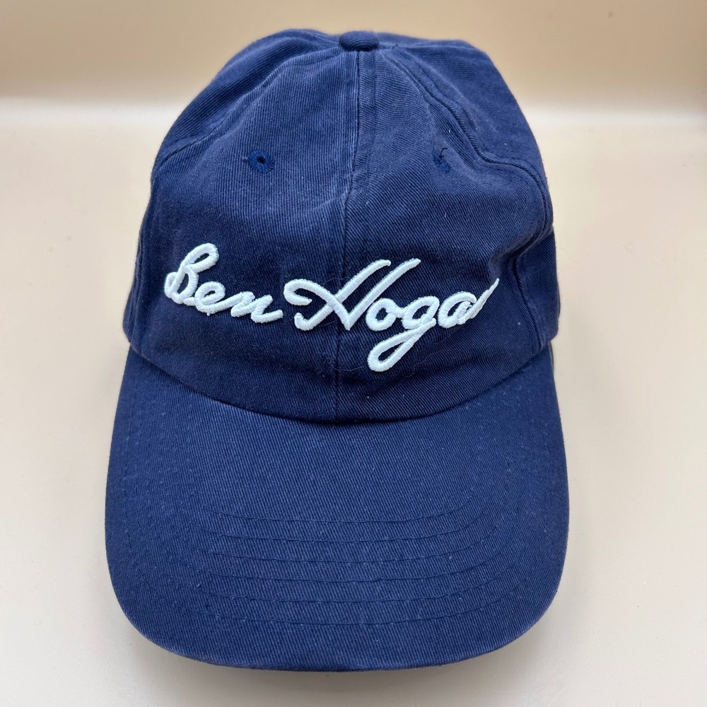 Ben Hogan Navy Blue Script Logo Adjustable Strapback Golf Hat Dad Cap